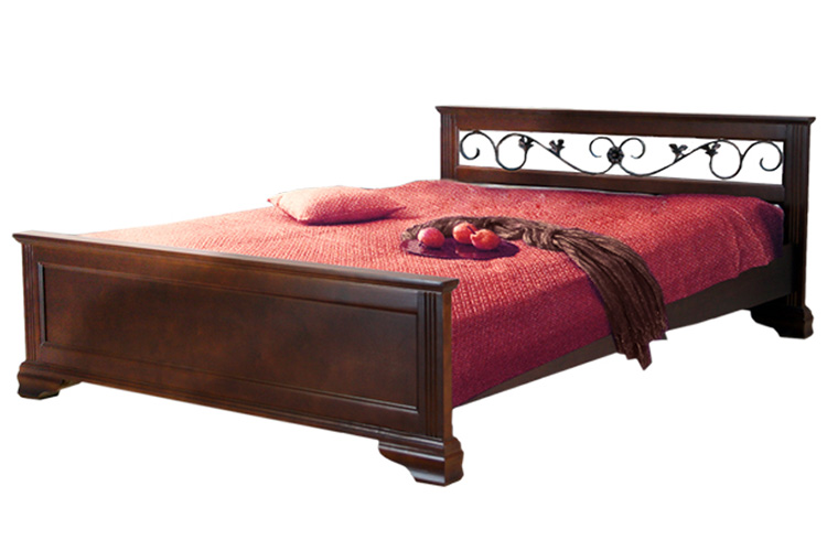деревянная кровать Лира с ковкой