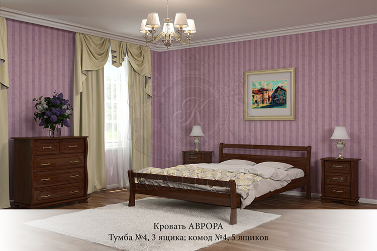спальня из массива дерева Аврора